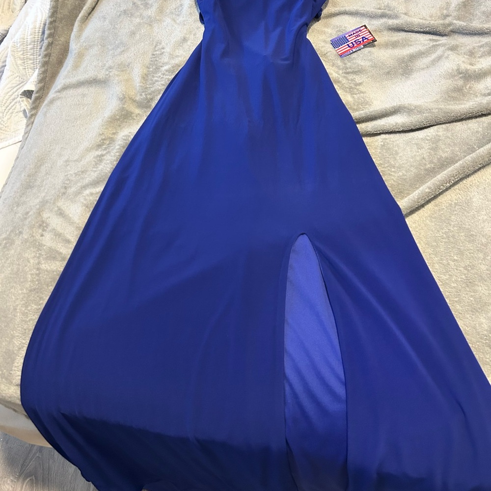 Blue Sweetheart Maxi Gown for Prom